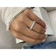 Diamond Stackable Ring 0.88 Carat White Gold 14K