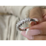 Diamond Stackable Ring 0.88 Carat White Gold 14K