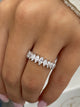 Diamond Band Ring 0.8 ct White Gold