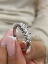Diamond Stackable Ring 0.88 Carat White Gold 14K