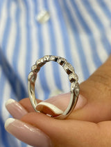 Diamond Half Eternity Band 0.30 Carat White Gold 14K