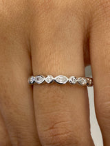 Diamond Band Ring 0.3 ct White Gold