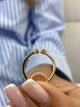 Diamond Solitaire Open Ring 0.55 Carat Yellow Gold 14K