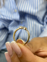 Diamond Solitaire Open Ring 0.55 Carat Yellow Gold 14K