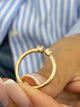 Diamond Solitaire Open Ring 0.55 Carat Yellow Gold 14K