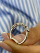 Diamond 5 Stones Ring 1.20 Carat White Gold 14K