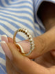 Diamond Stackable Ring 0.52 Carat Yellow Gold 14K