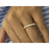Diamond Stackable Ring 0.52 Carat Yellow Gold 14K