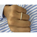 Diamond Stackable Ring 0.52 Carat Yellow Gold 14K