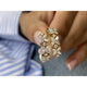 Diamond Wrap Ring 1.09 Carat Yellow Gold 14K