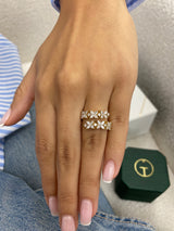 Diamond Wrap Ring 1.09 Carat Yellow Gold 14K