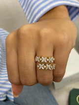 Diamond Wrap Ring 1.09 Carat Yellow Gold 14K