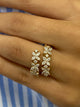 Diamond Wrap Ring 1.09 Carat Yellow Gold 14K