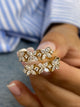 Diamond Wrap Ring 1.09 Carat Yellow Gold 14K