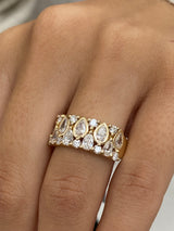 Diamond Band Ring 1.5 ct Yellow Gold