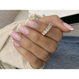 Diamond Stackable Ring 1.14 Carat Yellow Gold 14K