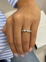 Diamond Half Eternity Band 0.79 Carat White Gold 14K