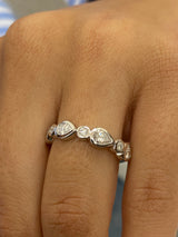 Diamond Band Ring 0.7 ct White Gold