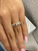 Diamond 5 Stones Ring 1.18 Carat Yellow Gold 14K