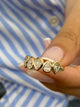 Diamond 5 Stones Ring 1.18 Carat Yellow Gold 14K