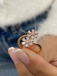 Diamond Wrap Ring 0.63 Carat Rose Gold 14K