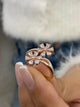 Diamond Wrap Ring 0.63 Carat Rose Gold 14K