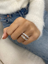 Diamond Wrap Ring 3.50 Carat White Gold 14K