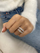 Diamond Wrap Ring 3.50 Carat White Gold 14K