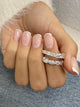 Diamond Wrap Ring 3.50 Carat White Gold 14K