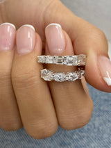 Diamond Wrap Ring 3.50 Carat White Gold 14K