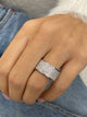 Diamond Dome Ring 1.26 Carat White Gold 14K