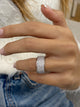 Diamond Dome Ring 1.26 Carat White Gold 14K