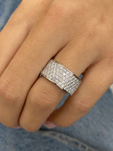 Diamond Band Ring 1.2 ct White Gold