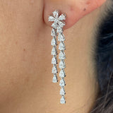 Diamond Drop Earrings 2.1 ct White Gold