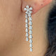 Diamond Drop Earrings 2.1 ct White Gold