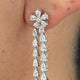 Diamond Drop Earrings 2.1 ct White Gold