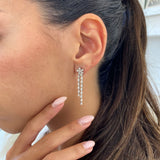 Diamond Drop Earrings 2.1 ct White Gold