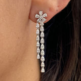Diamond Drop Earrings 2.2 ct White Gold