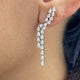 Diamond Drop Earrings 2.2 ct White Gold