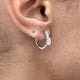 Diamond Hoop Earrings 1 ct White Gold