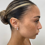 Diamond Hoop Earrings 1 ct White Gold