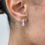 Diamond Hoop Earrings 1.1 ct White Gold