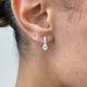 Diamond Hoop Earrings 1.1 ct White Gold