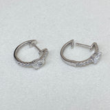 Diamond Hoop Earrings 1 ct White Gold