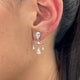 Diamond Chandelier Earrings 2.2 ct White Gold