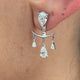 Diamond Chandelier Earrings 2.3 ct White Gold