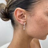 Diamond Dangle Earrings 0.6 ct White Gold