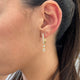 Diamond Dangle Earrings 1.2 ct Yellow Gold
