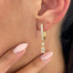 Diamond Dangle Earrings 1.2 ct Yellow Gold