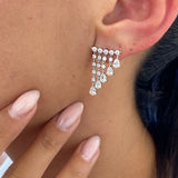 Diamond Chandelier Earrings 2.2 ct White Gold